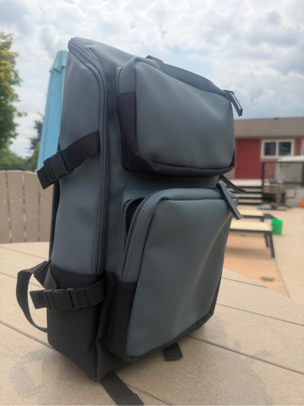 RAINS Trail Cargo Backpack W3 Lagoon RFID Waterproof Laptop NWT